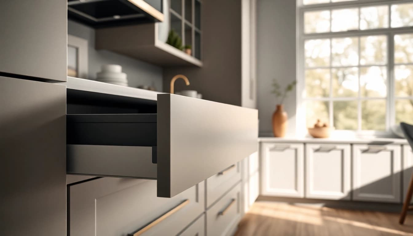 Optimale Nutzung des Double Wall Drawer Systems im eleganten Küchenschrank.