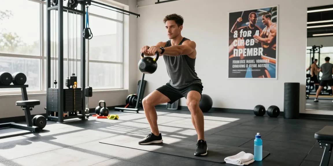Ein athletischer Mann zeigt effektives Training im Anabolika Shop Deutschland, umgeben von Fitnessgeräten und einer motivierenden Atmosphäre.