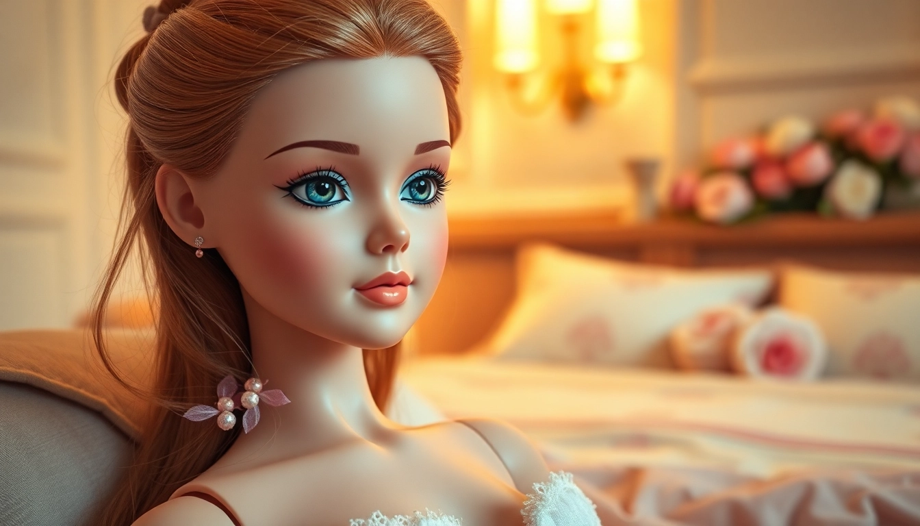 Verführerische Love Dolls in einem stilvollen Schlafzimmer präsentieren ihre realistischen Merkmale.