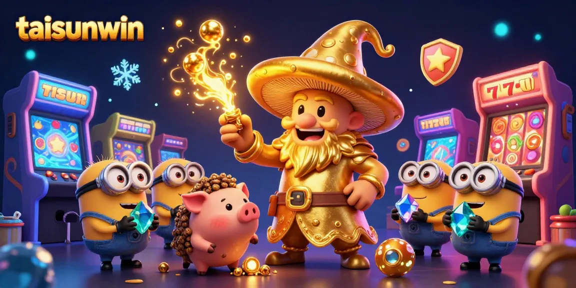 Experience the magic of taisunwin with luck-filled treasures and vibrant gaming elements in this engaging scene.