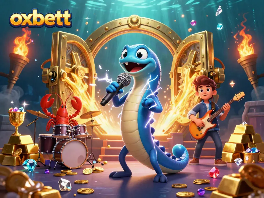 Experience the thrill of betting with oxbett in this vibrant underwater casino illustration.