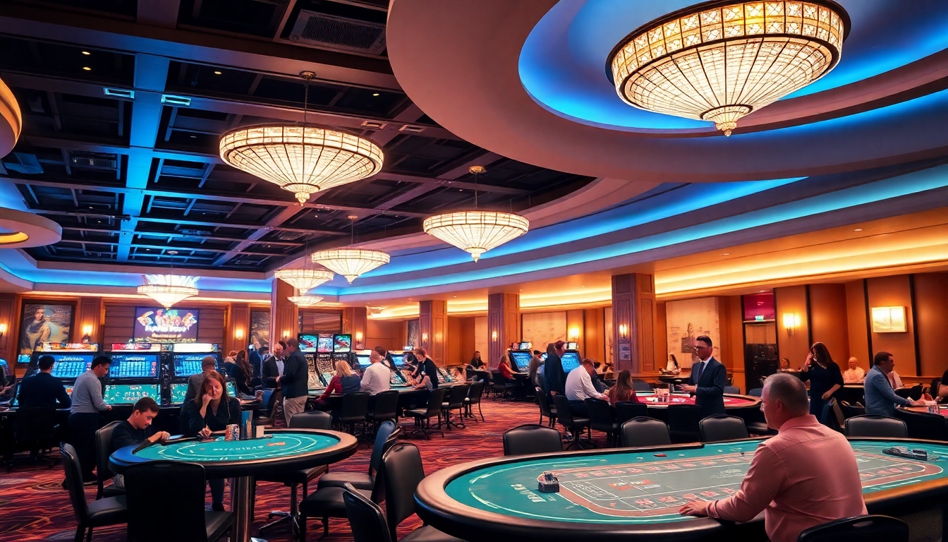 Experience the excitement of a casino ohne limit with vibrant gaming tables and elegant décor.