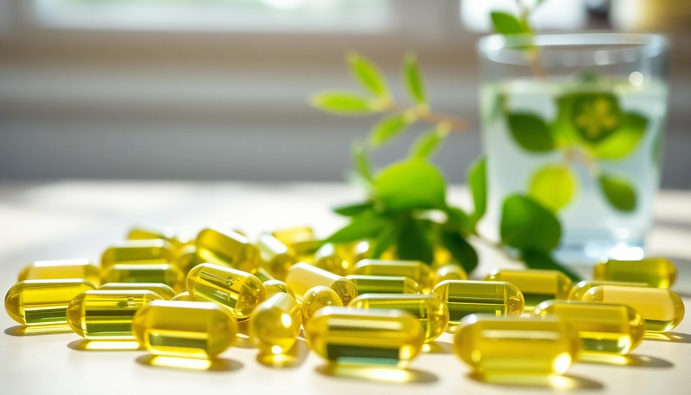 Vitamin D3 Supplement with softgels highlighting health benefits and natural lifestyle.