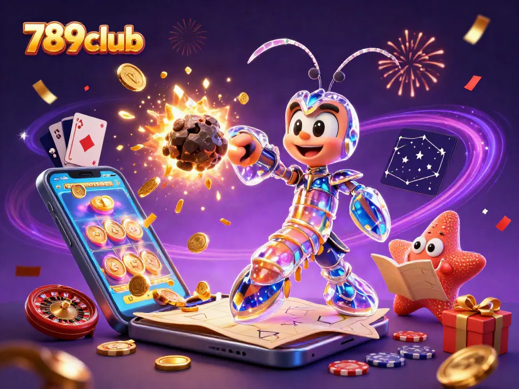 Join the excitement at 789club with a vibrant 3D illustration of casino gameplay and energetic characters.