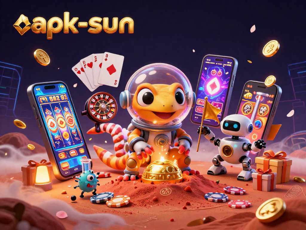 Engage in thrilling gameplay with apk-sun and vibrant casino elements like slots and poker!