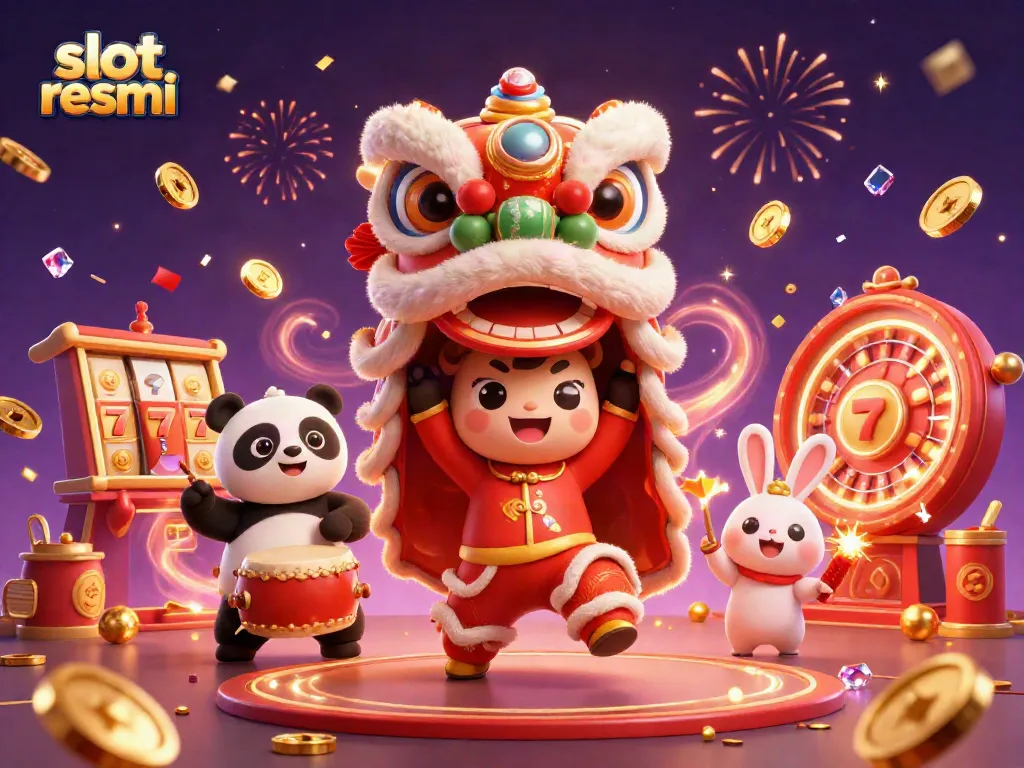 Experience exciting gameplay with slot resmi, vibrant characters, and rich casino elements in a festive atmosphere.