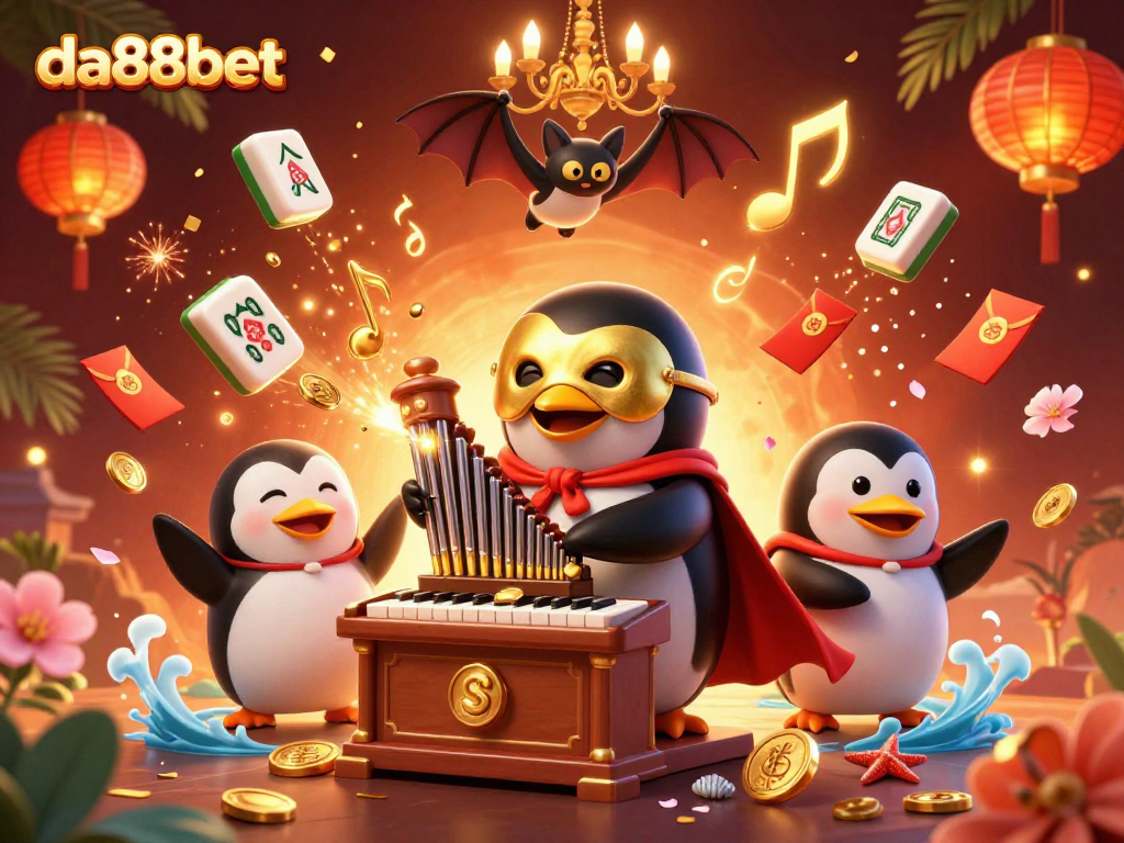 Experience excitement at da88bet with golden coins and thrilling casino imagery in this vibrant 3D illustration.