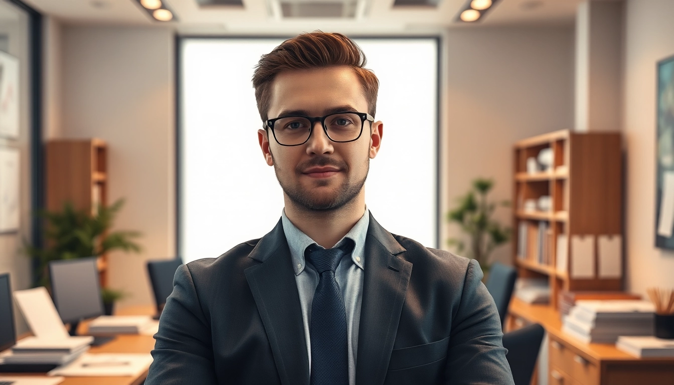 Headhunter, der Bewerbungsunterlagen durchgeht und Kandidaten für Unternehmen sucht.