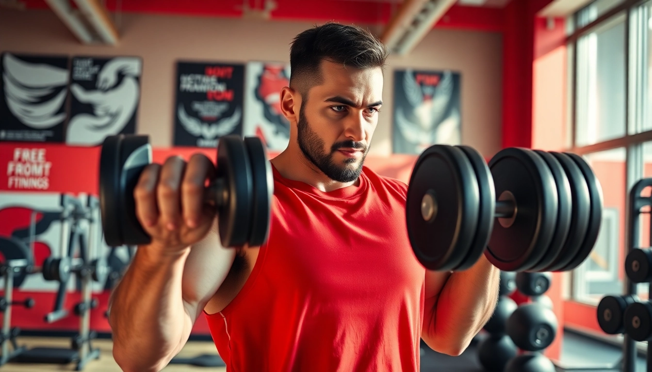 Trenbolon preis: Starker Athlet im Fitnessstudio beim Krafttraining mit Gewichten.