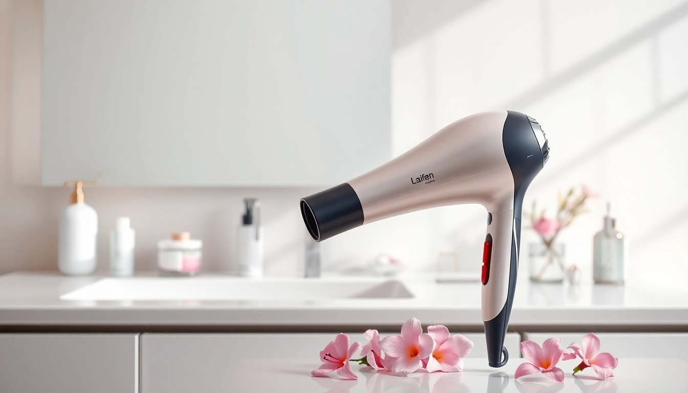 Laifen haartrockner in einem eleganten Setting zeigt luxuriöses Design und hohe Funktionalität.