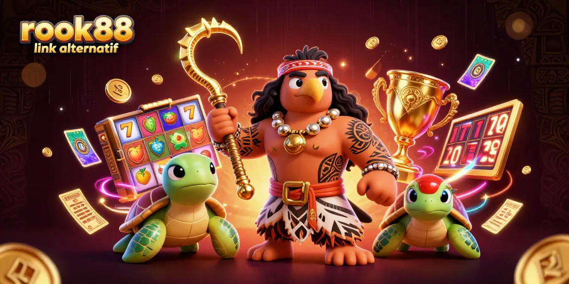 Bet on winning strategies with rokok88 link alternatif showcased in lively 3D casino scene.