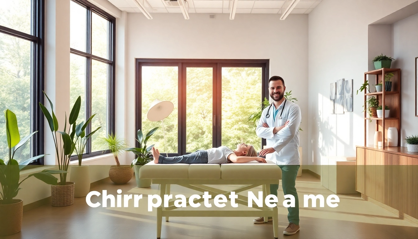 Discover a welcoming chiropractic clinic environment showcasing a chiropractor near me assisting a patient.