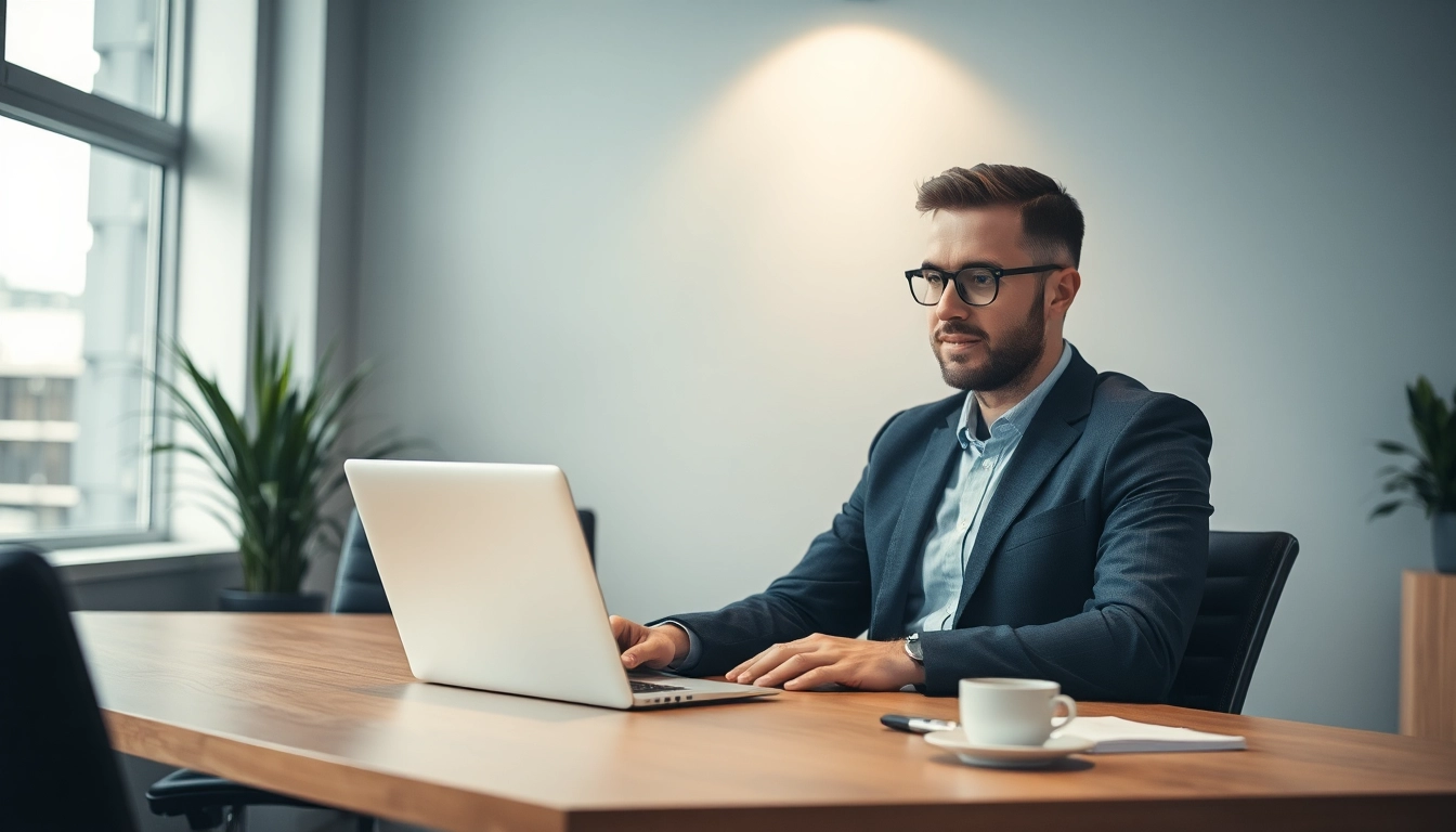 Professioneller Headhunter Berlin beim Arbeiten in modernem Büroumfeld.