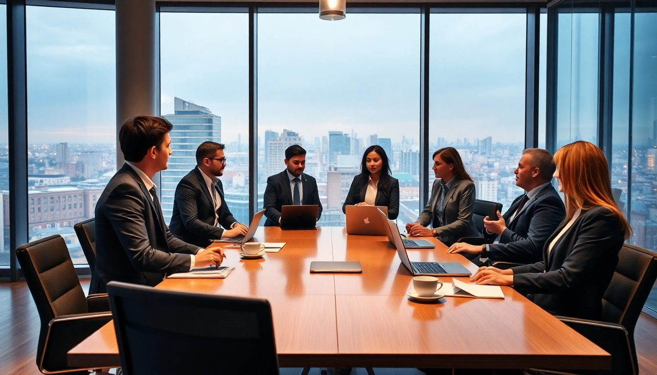Professionals collaborating in a meeting about Headhunter Führungskräfte strategies.