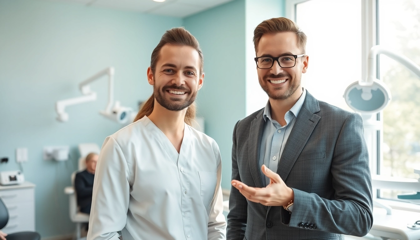 Headhunter Zahnmedizinische Fachangestellte berät in einer Zahnarztpraxis.