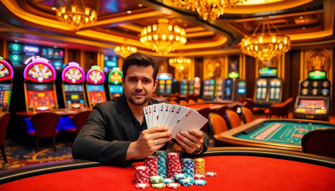 Experience thrilling gameplay at https://topclub.site/ with vibrant poker action in a luxurious casino setting.