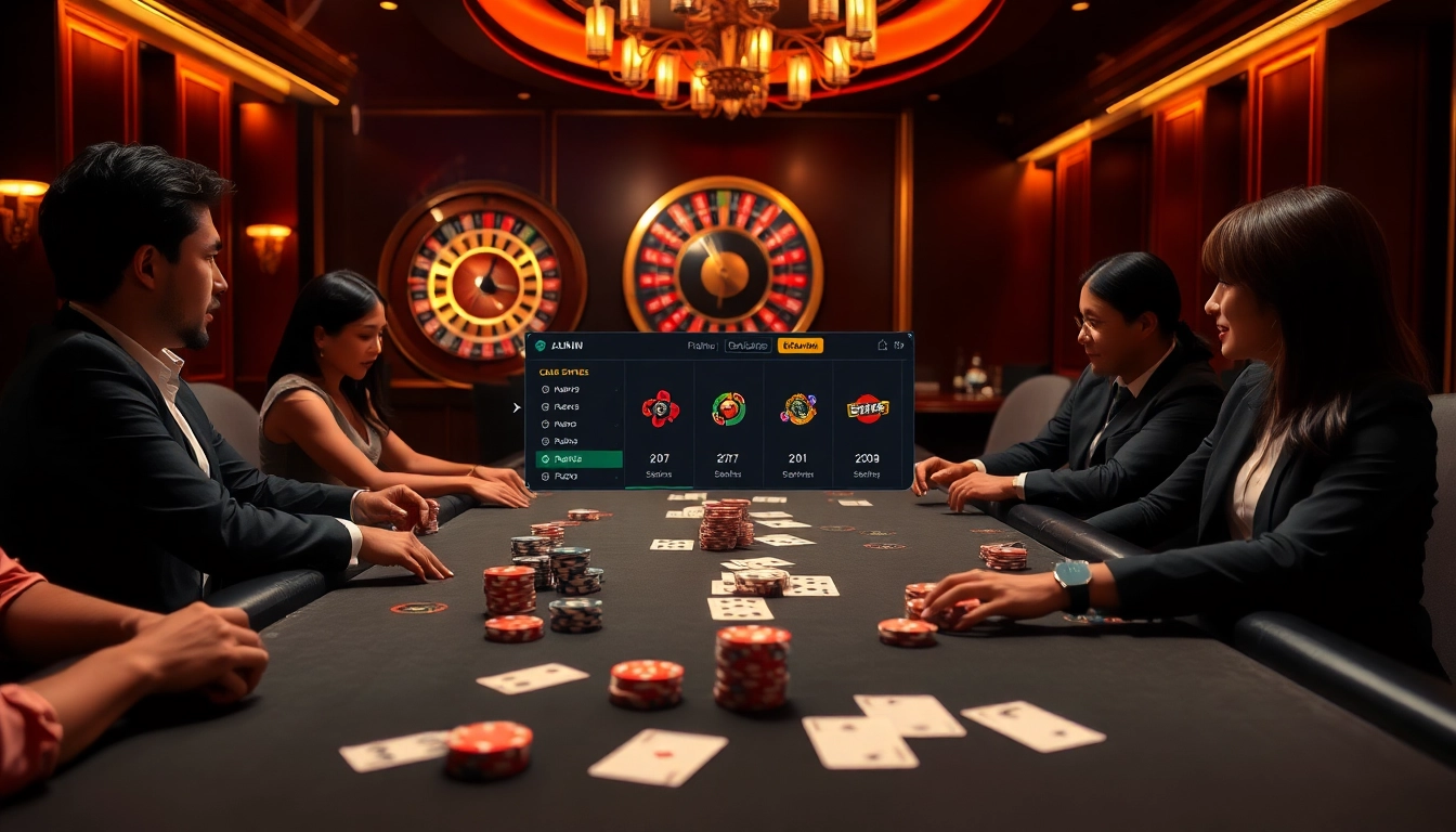 Experience the excitement of kèo nhà cái trực tiếp with vibrant casino visuals of poker and betting.