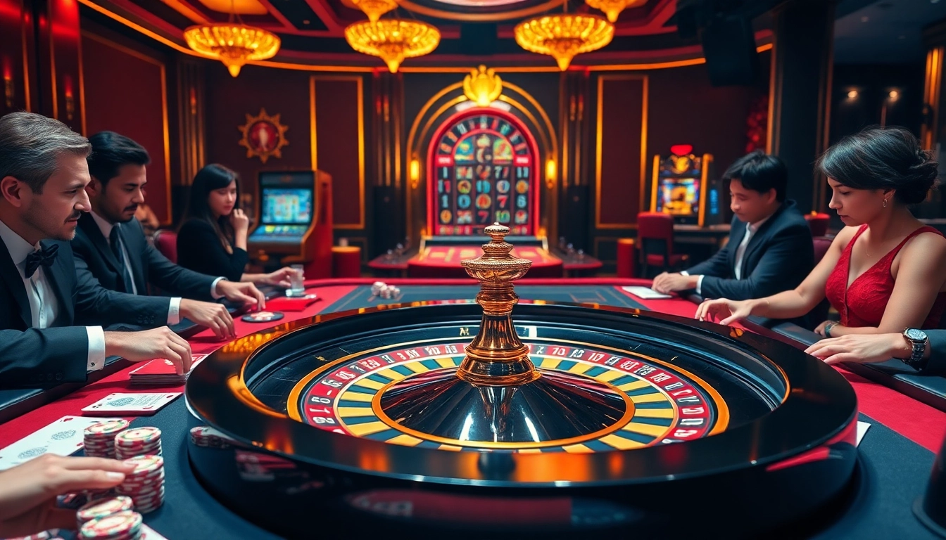 Players engaging with the roulette table at https://ok8386.la/, embodying the thrill of high-stakes gambling.