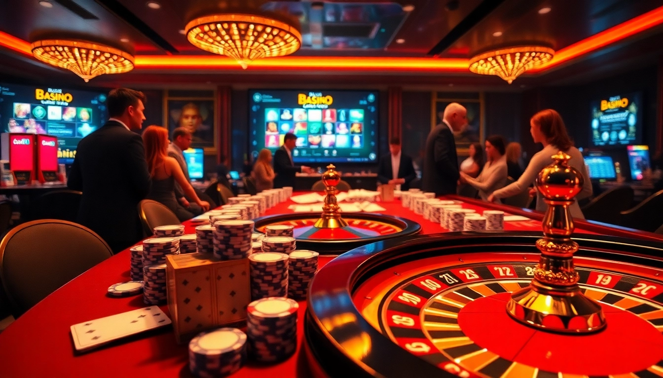 B52 Club players engaging in thrilling card games at a luxurious casino table.