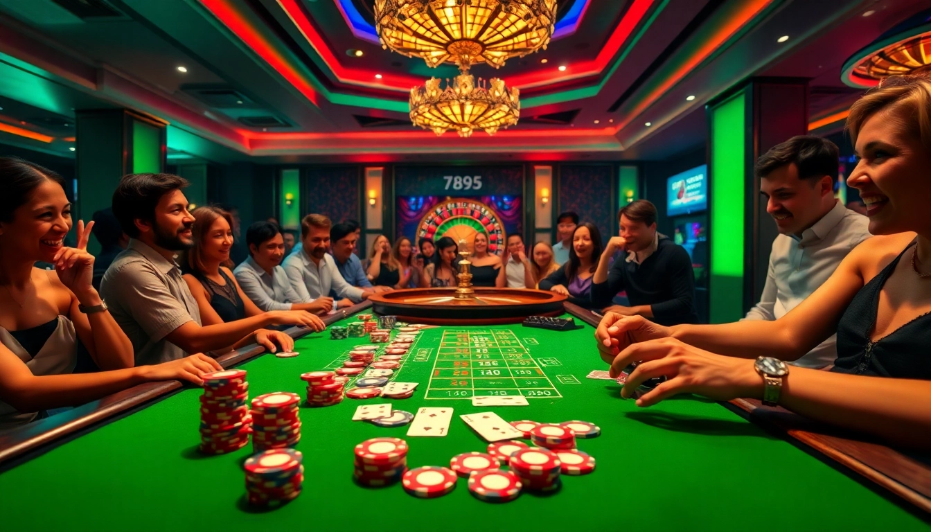 Experience excitement at the 789club gaming table with vibrant atmosphere and engaging players.