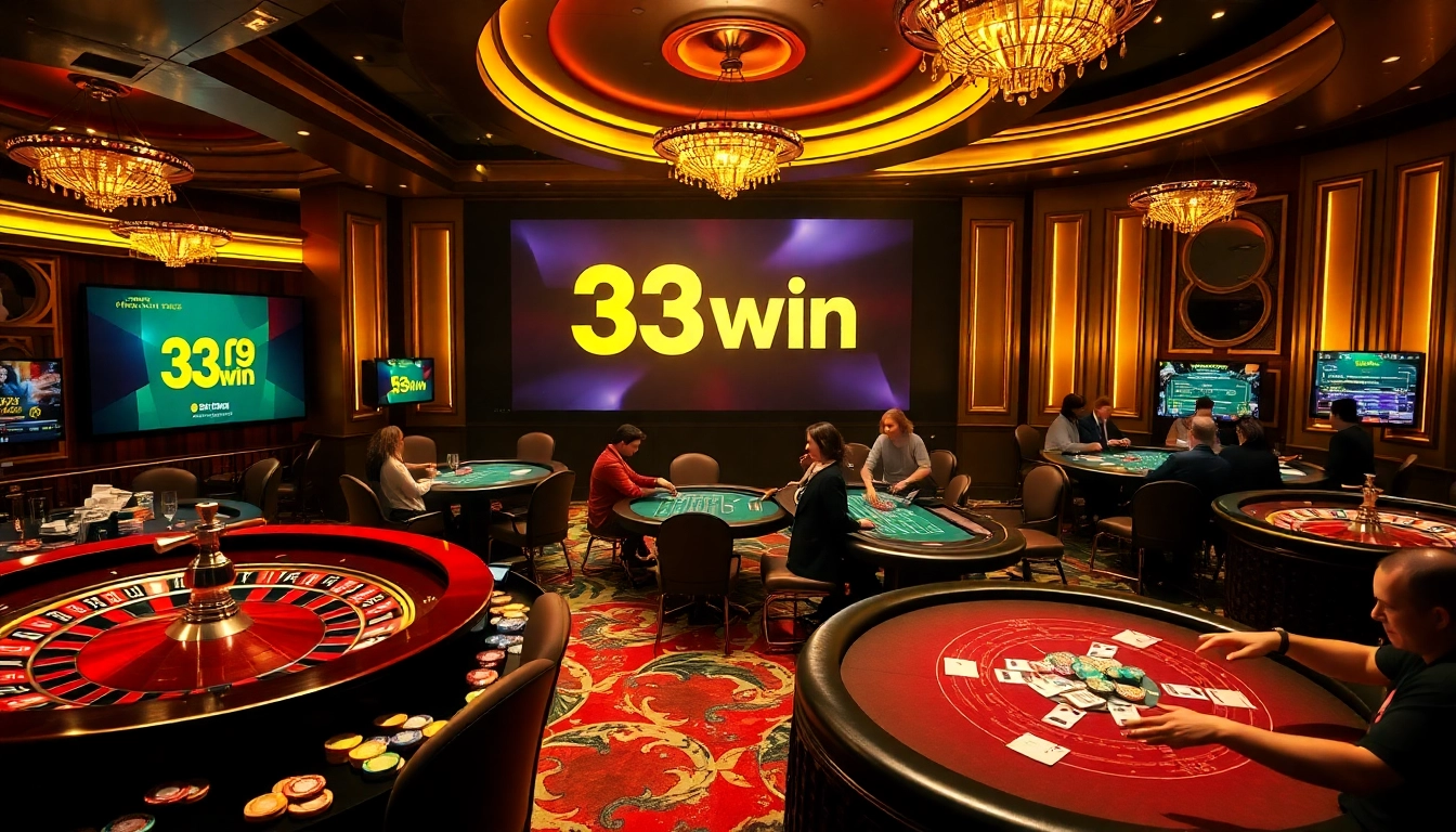 Experience the excitement of gambling with 33win at luxurious casino tables.